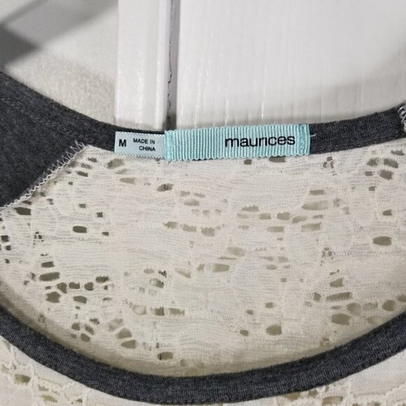 4/$25 Maurices Southern Girl Raglan Lace Shirt - Picture 4 of 6